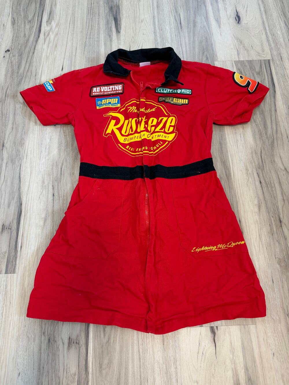 Disney Pixar Cars Rusteeze Lightning McQueen Dress Size Small Spirit Halloween
